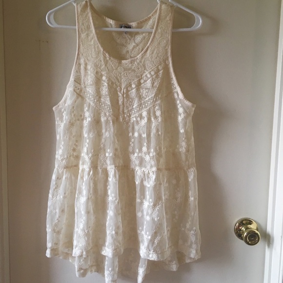 Express Tops - Express Sheer Lace Top